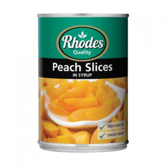 RHODES PEACH SLICES IN SYRUP 410GR