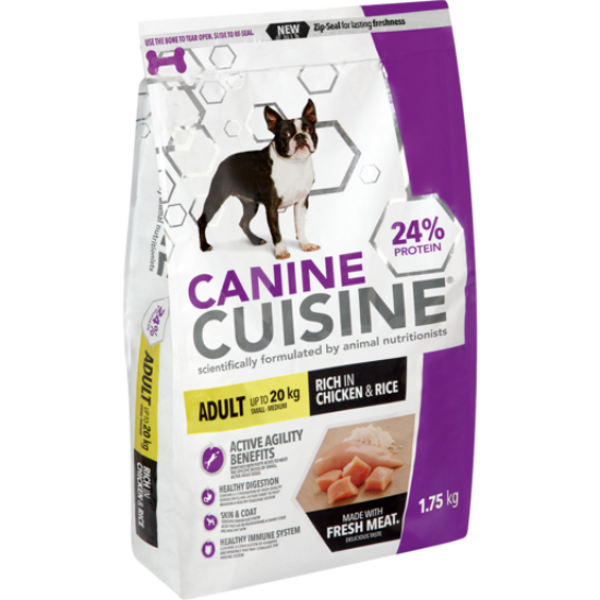 CANINE CUISINE D/F A SM BRD CH&RI 1.75KG